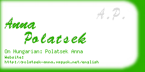 anna polatsek business card